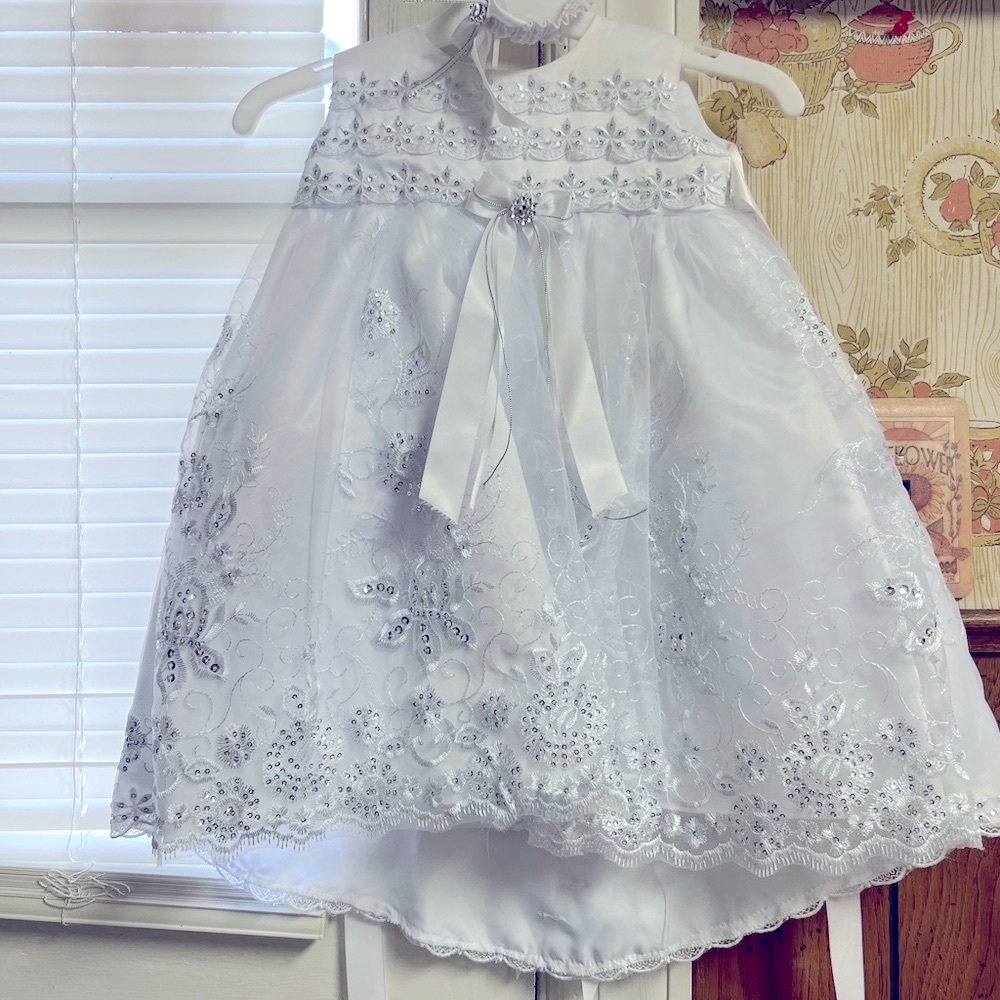 Vestido de bautizo para niña nuevo 12 meses
